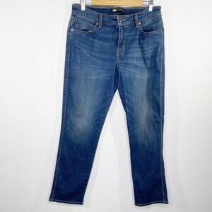 Levi's Flatters & Flaunts Skinny Leg Dark Wash Blue Jeans Womens Size 14 32 x 32